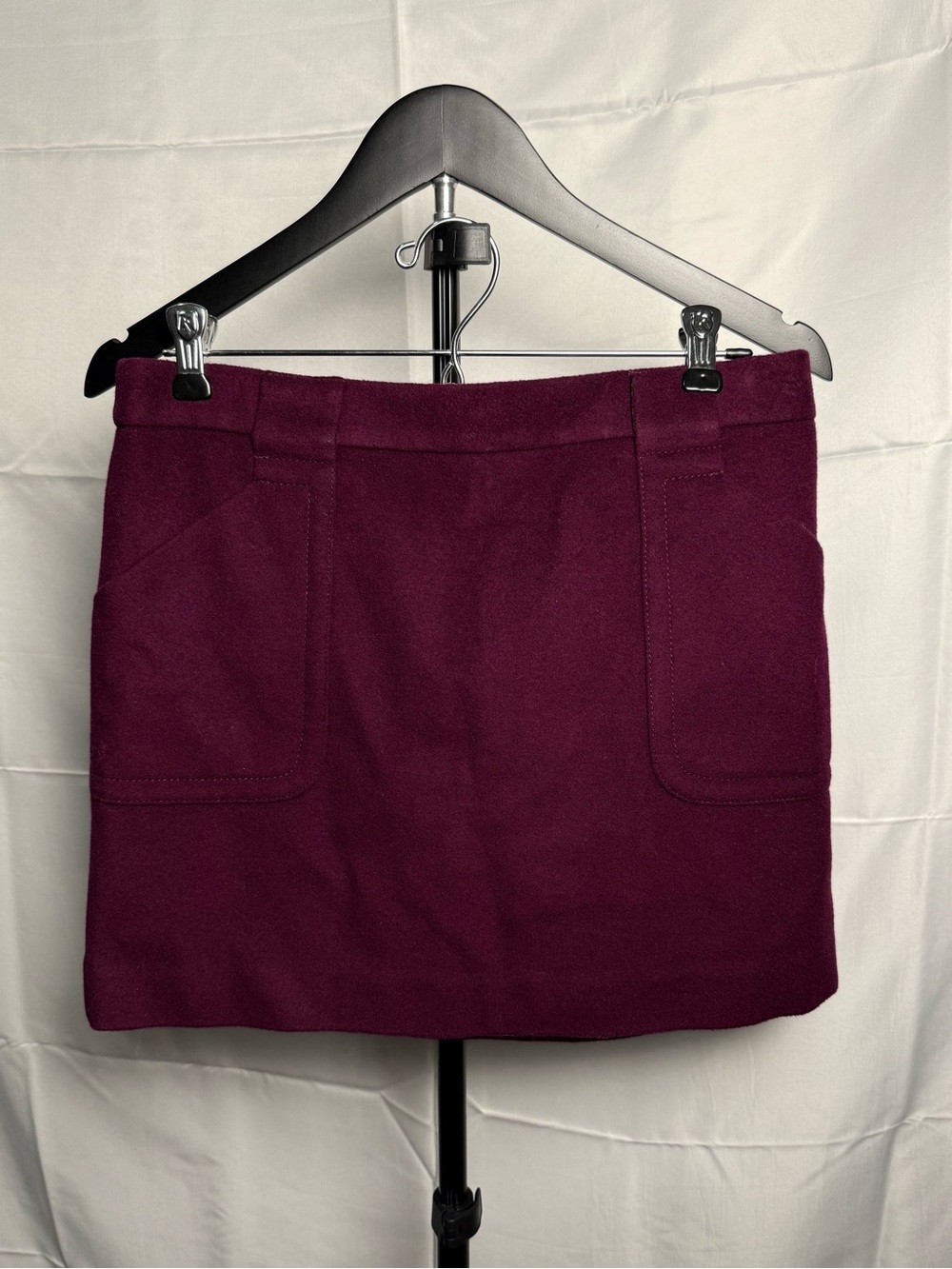 J. Crew Burgundy Pocket Mini Skirt